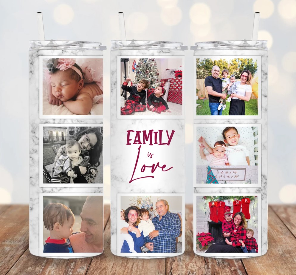 Custom Family Photo Tumbler Custom Fathers Day Gift Photo Gift For Mom Gift For Dad Gift For Papa